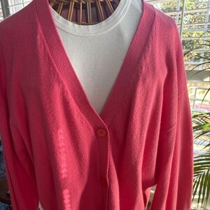 Beautiful Talbots salmon colored cardigan